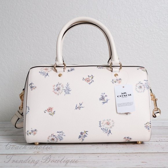 NWT Coach Dandelion Floral Print Rowan Satchel - Picture 8 of 13